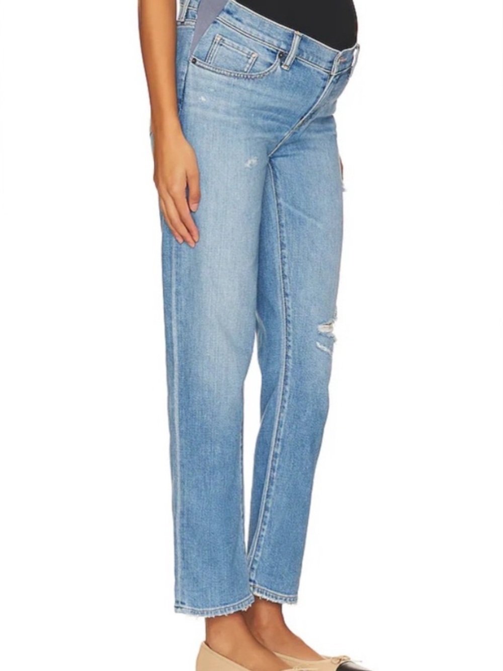 Hatch Heritage Boyfriend Light Blue Maternity Jeans